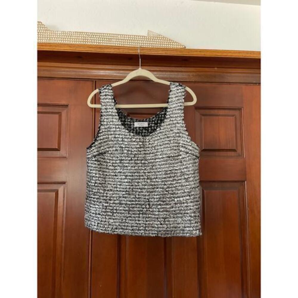 Bailey 44 metallic silver sweater tank top Large